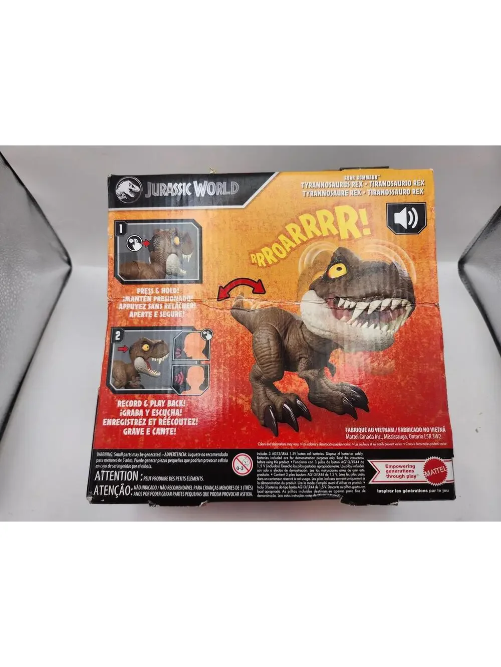 Jurassic World Roar Command Tyrannosaurus Rex T-Rex Dinosaur Figure Mattel